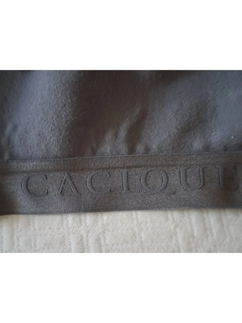 Cacique lightly lined no wire gray pink lace bra 44F (DDD)